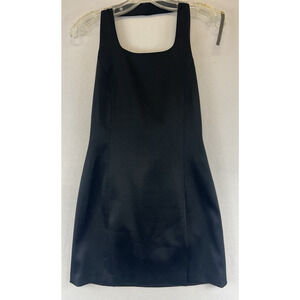 Vintage Y2K Express Dress‎ Size M Mini Bodycon Strappy Halter 2000s Black